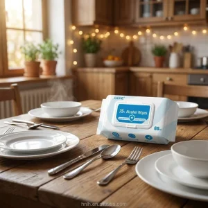 75% Alcohol Eco Friendly Antibacterial Flushable Non Woven Wipes 60pcs High Quality Cleaning Wipes