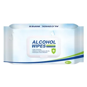 75% Alcohol Wet Wipes 60 Sheets Household Hygiene Cleaning Disinfection Sterilization Alcohol Wet Wipes