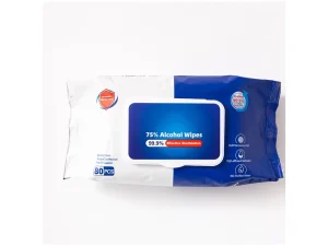 75% Alcohol Wipes 80 Count Gentle Sanitizing Wipes for Adults Ideal for Home and Everyday Disinfection