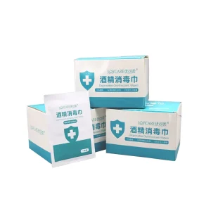 75% Medical Alcohol Thickening Prep Cotton Pads & Wipes 15*20cm CE Certified Sterilized Custom Logo