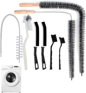 8 Pcs Washing Machine Cleaning Brush Dryer Vent Cleaner Kit Long Handle Crevice Brush Kit for Bathroom