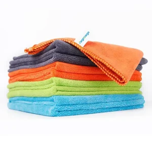 80/20 Blend Microfibre Cleaning Cloth 12×12″ 300GSM Microfiber Towel High Water Absorption No Streak