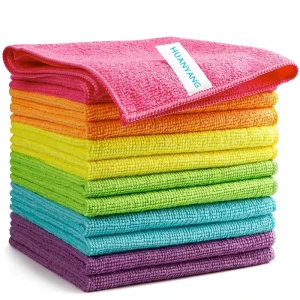 80/20 Custom 300GSM 40X40cm Microfiber Warp Knitted Cleaning Kitchen Towel, Strong Water Absorption Microfiber Kitchen Cloth