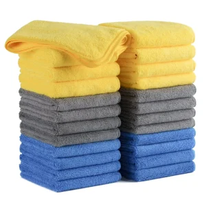 80% Polyester 20% Polyamide Long-Short Micro Fiber Car Towel 40X40cm Microfiber Edgeless Car Detailing Kitchen Towel