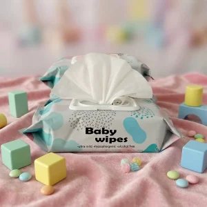 80 Sheets Infant Wet Wipes Non woven Material Multi purpose Cleansing