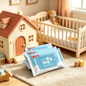 80pcs Baby Wet Wipes Bulk Pack Natural Soft Spunlace Nonwoven Eco Friendly Gentle Cleansing Wipes for Baby Care