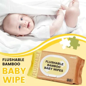 80pcs Eco Friendly Organic Biodegradable Bamboo Baby Wet Wipes
