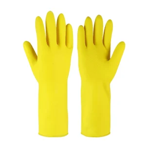85g 32cm Durable Reusable Waterproof Anti-Slip Powder-Free Latex Rubber Household Gloves for Kitchen Dish Washing