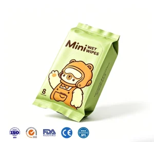 8PCS Pocket Mini Baby Wet Wipes Portable Alcohol Free Infant Cleansing Wipes for Travel Outdoor Use Antibacterial OEM ODM