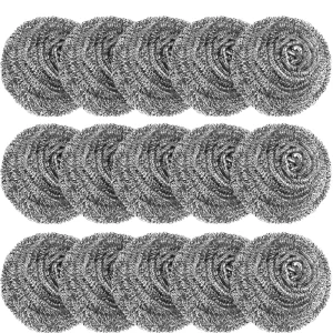 8g Stainless Steel Wool Steel Soap Pad Kitchen Sponge Scrubber with Foam 20pcs for Effective Kitchen Cleaning