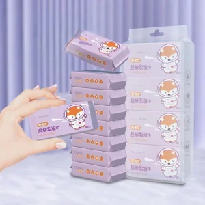 8pcs Eco Friendly Cute Mini Wet Wipes New Bebe Hand Intimicy Plain Unscented Bundle Packing Cleansing Wipes