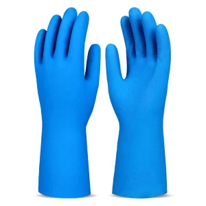9 Inches Unlined Textured Nitrile Palm Waterproof Puncture Resistant Non slip Household Cleaning Nitrile Household Gloves