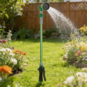 9 Patterns Adjustable 75 110cm Telescoping Gun Nozzle Sprayer Set Garden Lawn Outdoor Irrigation Long Handle Watering Wand