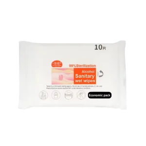 99% Antibacterial Eco Friendly Non Woven Alcohol Wet Wipes Disposable Disinfecting Wipes Skin Friendly for Hand Surface Cleaning