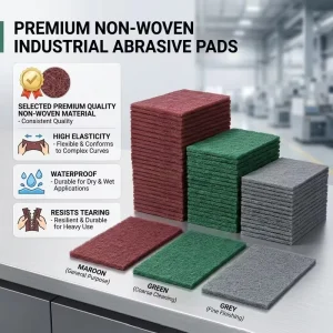 9x11Inch Industrial Abrasive Scrubbing Sponge Tampon a Récurer Scourer Pad for Surface Prep