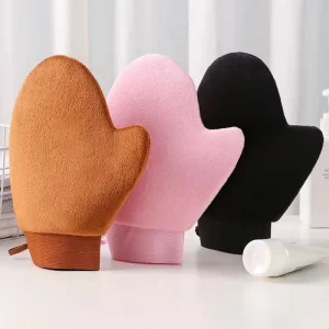 A3543 Body Lotion Massage Gloves Black Oil Quick Application Sunscreen Essential Oil Lazy Person Flocking Tool