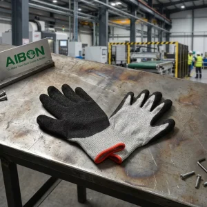 AIBON OEN Premium Grip HPPE Cut Resistant Level 5 Waterproof Touchscreen Seamless Knit Flexible Mechanical Working Gloves