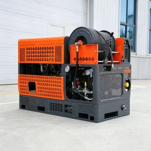 AMJET BS15128 150-200bar Drain Pipe Kitchen and Toilet Cleaner 10-34gpm Drain Cleaning Machine Diesel Sewer Cleaning Machine