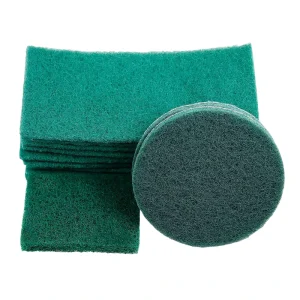 Abrasive Scouring Pad High Quality Heavy Duty Microfiber Scouring Pad Gray Non Scratch Double Cleaning SpongeScourer for Kitchen