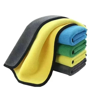 Absorbent Coral Fleece Dish Towel Quick Dry Microfiber Cloth for Cleaning and Drying 600gsm Heavy Plush Cloth for Car Care