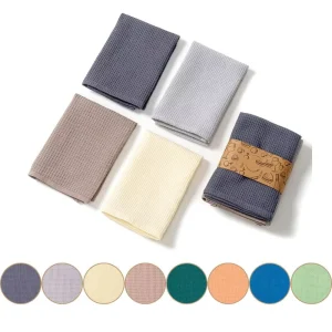 Absorbent Custom Cotton Woven Waffle Kitchen Tea Dish Towel Cloth