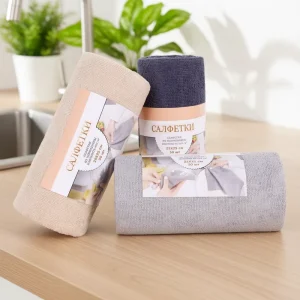 Absorbent Disposable Microfiber Cleaning Cloth Oil Proof Kitchen Towel Strong Decontamination Dishcloth for Heavy Duty
