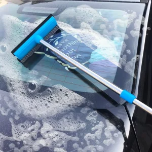 Adjustable Stainless Steel Telescopic Eco Friendly Window Cleaner Squeegee Home Car Rubber Blade Cleaning Tool