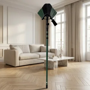 Adjustable Telescopic Rotating Gutter Cleaning Brush Extendable Long Handle Outdoor Yard Sweeper Stiff Poly Bristles OEM Jiangsu