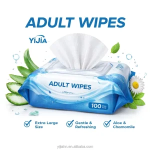 Alcohol Free Eco-Friendly Adult Wet Wipes Soft Nonwoven Individually Wrapped Flushable Body Cleansing Daily Use Custom Fragrance