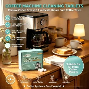 All Natural Coffee Maker Cleaning Tablets Non toxic Espresso Machine Descaler Food Grade Cleaner