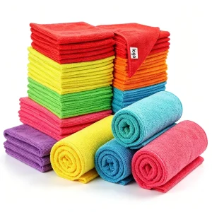 All Purpose Microfiber Cloths Warp Knitted Microfiber Cleaning Cloth Quick Dry Square Drying Towels for Car Cleaning