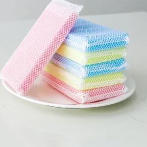 All-Purpose Nylon Mesh Long-Lasting Reusable Dishwashing Scouring Pads Sponge