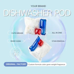 All in 1 Eco Friendly Concentrated Dishwashing Liquid Powder Cleaning Pods for Kitchen Vessel Detergent