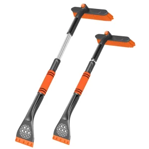 All in One Honeycomb Snow Shovel Ice Scraper 3 in 1 Telescopic Tool for Fast Efficient Car Snow Removal Storage