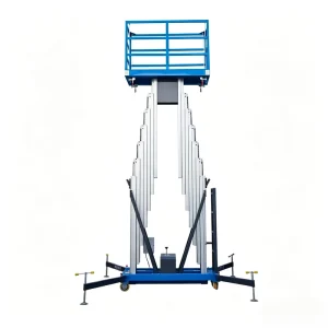 Aluminum Alloy Lifter 8m 10m Single and Double Masts 200kg 150kg Electric Mobile Elevating Telescopic Ladder Elevating Platform