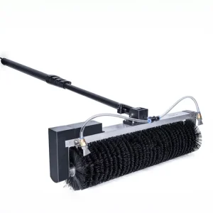 Aluminum Alloy Telescopic Solar Panel Cleaning Brush with 120W Brushless Motor and PBT Bristle for Roof Solar Panel Maintenance