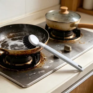 Aluminum Handle PP Material Cleaning Brushes Pot and Dish Brush Hanging Design Dish Brush Cleaning Tools Pot Brush