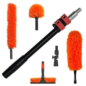 Aluminum Telescopic Extension Pole for Cleaning Tool with Dusting Duster Household Tooling 1200mm