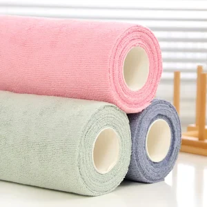 Antibacterial Kitchen Towel Roll Microfiber Rags for Household Wash Cloths Reusable Cleaning Cloths for Kitchen Wipes