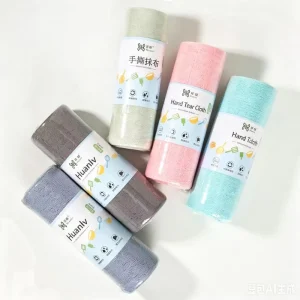 Antibacterial Microfiber Towel Rolls Reusable Cleaning Cloths for Household Kitchen Towel Wiping Lazy Rags
