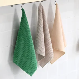 Assorted Stripes Microfiber Kitchen Towels Washable Microfiber Towel for Household Kitchen Windows Dust Free