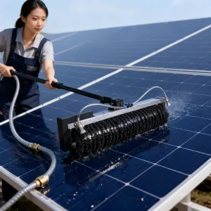 Automatic Solar Panel Cleaning Machine Telescopic Power Roller Brush Cleaning Tools for Photovoltaic Station Solar Panels