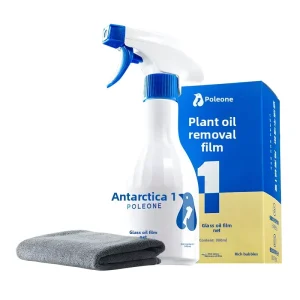 Automotive Windshield Oil Film Cleaner and Window Stain Remover Rain-Repellent Glass Formula