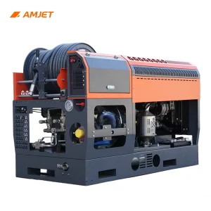 BS15128 150 200bar Pipe Cleaning Pressure Machine 10 35GPM External Pipe Cleaning Machine 62HP Pressure Sewer Jetter