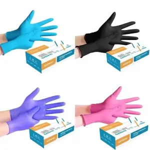 BSS031 Exam Powder free Garden Safety Customized Colors Disposable Nitrile Gloves Powder Free Nitrile Gloves