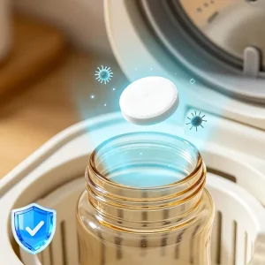 Baby Bottle Cleaning Tablets Eco-friendly Non-toxic Food Grade Safe Formula 15-Minute Rapid Action Removes Milk Residue for