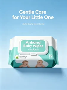 Baby Cleansing Wipes Eco Friendly Cotton Disposable 15x20cm 80 Pis