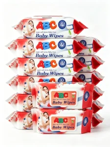 Baby Cleansing Wipes Eco-Friendly Cotton Disposable 80 Pis