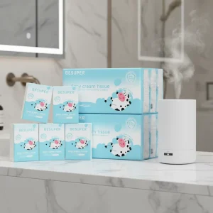Baby Cream Tissue 6 Ply Pocket Pack Moisturizing Facial Tissue Portable Mini Tissue OEM ODM