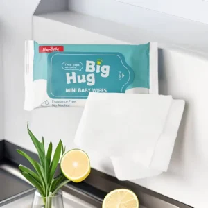 Baby Feminine Lemon Scented Hypoallergenic Alcohol-Free Non-Woven Polyester Eco-Friendly 80pcs Household Cleansing Wipes 15x20cm